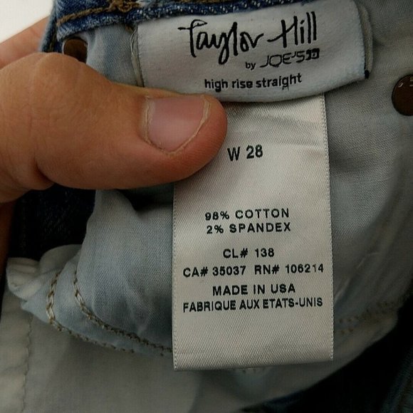 Taylor Hill Joes Jeans Womens 28 Jeans Med Wash Distressed High Rise Straight - Picture 10 of 10